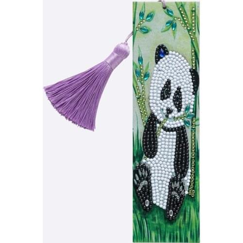 DIY 5d Diamond Painting panda bamboo Bookmarks Special Shaped Diamond Book Marks Book Marks Christmas Gift