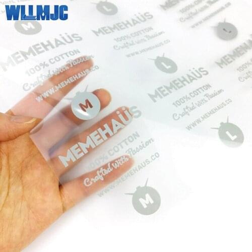 T shirt baby clothing underwear swimwear silk screen print logo size wash care iron on tagless heat transfer clothing labels