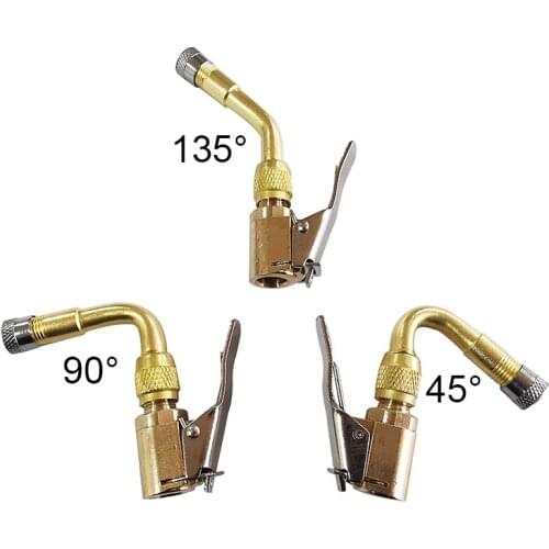 Valve Core Nozzle Extension Rod Set 45°/90°/135° Tire inflation extension tube Bicycles Motorcycles Automobiles Motorboats Parts
