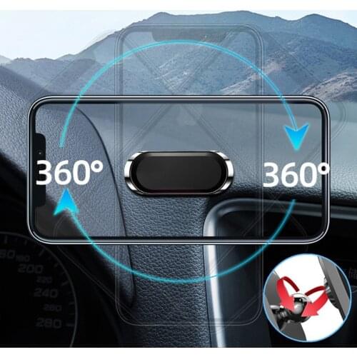Magnetic Car Phone Holder Stand 360 Rotating Strong Adsorption Mount Bracket Dashboard for Auto Indoors Interior Accessories