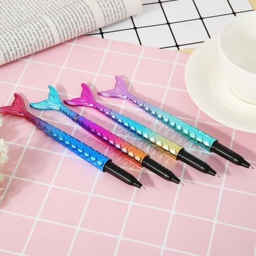Cartoon Colorful Fishtail Ballpoint Pens School Office Supplies Gifts Stationery Necessary School Supply Office Gadgets