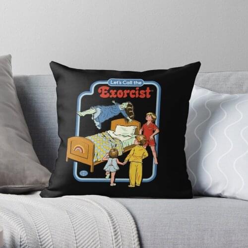 Lets Call the Exorcist Throw Pillow Cushion Cover Polyester throw pillows case on sofa home living room car seat decor 45x45cm