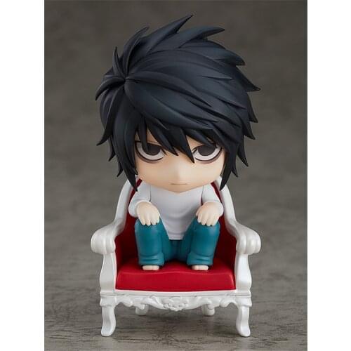 Original: DEATH NOTE L 1200# Lawliet 1160# Yagami Light Q version figma PVC Action Figure Anime Model Toys Figure Collections