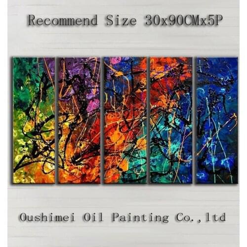 Excellent Artist Supply High Quality Abstract Oil Painting On Canvas Hand-painted Colorful Abstract Decorative Canvas Painting