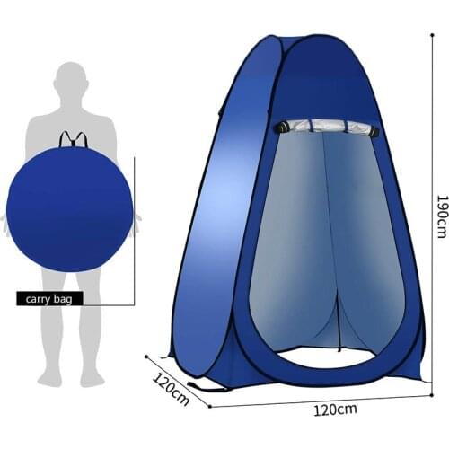 Camping Thick Waterproof Coated Silver Automatic Quick-open Outdoor Shower Fishing Bath Toilet Bathing Tent Sun Shade Tent