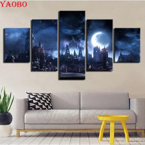 Full square diamond mosaic Castle landscape diamond picture mosaic diamond embroidery sale 5 pcs diamond painting round diy