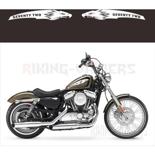 Custom Eagle Head Decal Fairing Stickers Saddlebag Vinyl Decals For Harley Sportster XL1200V 72