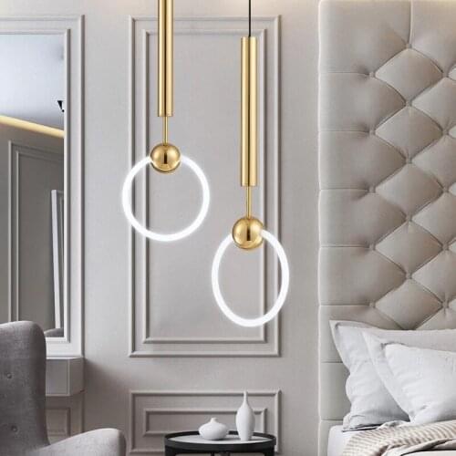 Modern Living Room Glass Pendant Lamp For Bedroom Bedside Home Art Decoration Light Fixture Luminaria LED Pendant Lighting