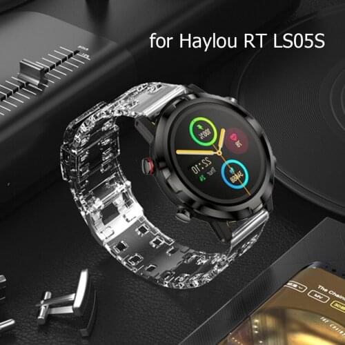 Transparent Watch Band for Xiaomi Haylou RT LS05S Smart Watch Bracelet for Haylou LS05S Strap Silicone Wristband Correa Belt