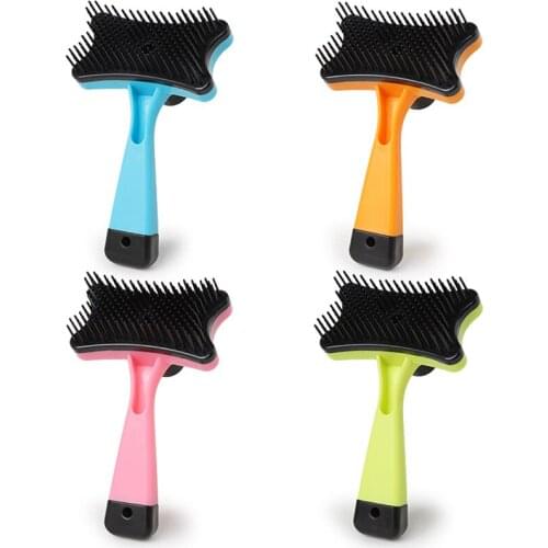 Self Cleaning Slicker Brush Comb– Gently Removes Loose Undercoat, Mats and Tangled Hair, Pet Grooming Brush for Cats Dogs