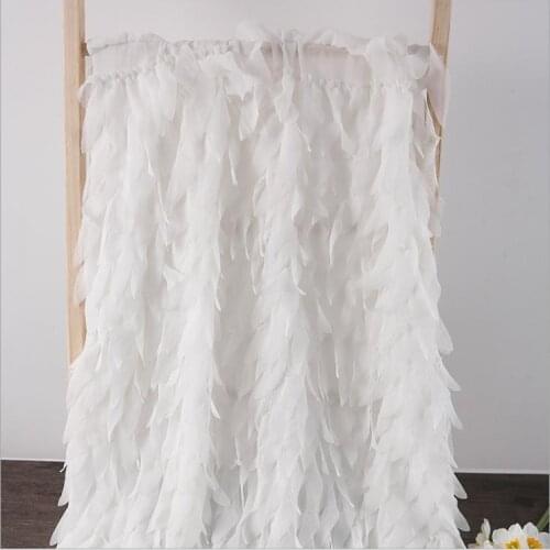 Chiffon Eye Flower Fabric Leaves Cut tassel Clothing Handmade DIY Fashion Fabrics