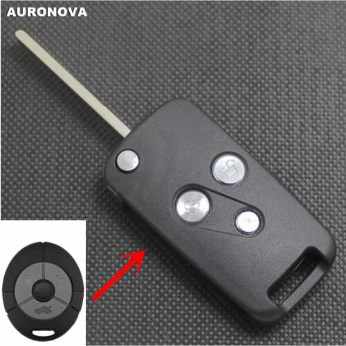 AURONOVA New Flip Folding Key Shell for Morris Garages MG TF ZR ZS 25 45 Car Key 3 Buttons Remote Car Key Case Blade 1