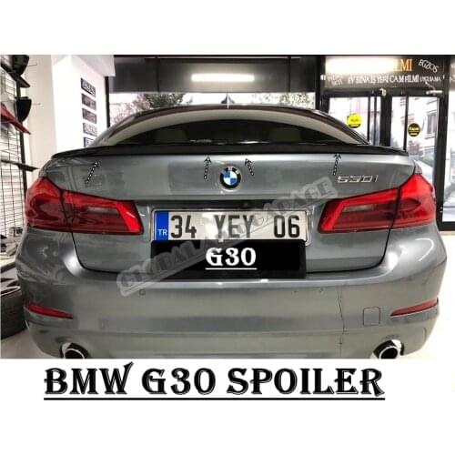 For Bmw 5 Series G30 2017-2021 Spoiler Auto Accessory Universal Spoilers Car Antenna Piano Black For Car Styling Diffüser Flaps
