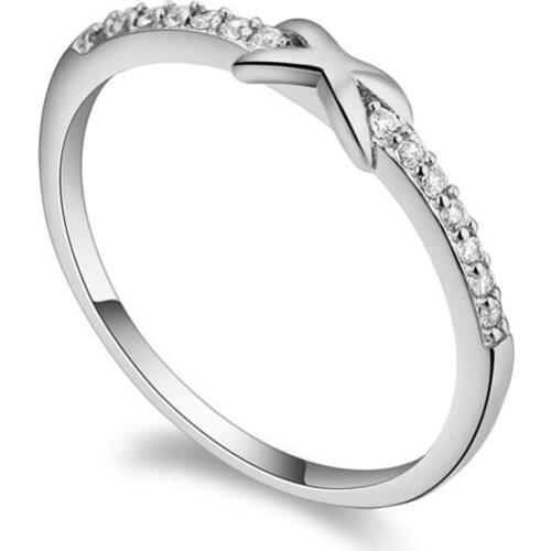 TRACYSWING Element Brand Real AAA Zirconia Micro Inlays Fashion Bowknow Ring for Women Valentines Gift Th-10820