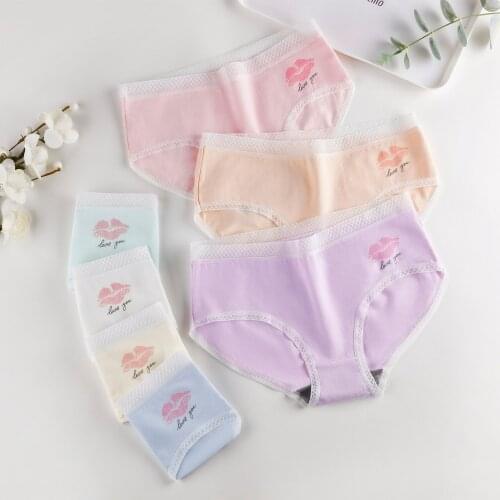 1PC New Graphene Underwear In Summer, Pure Cotton Anti Bacteria Lace, Comfortable And Breathable, Low Waist Girls' Briefs