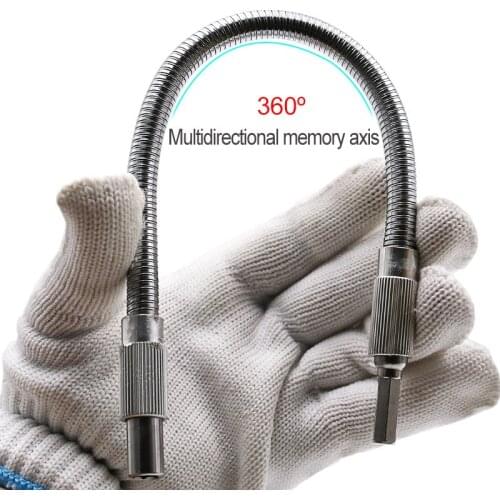 20/30cm Multifunction Universal Metal flexible shaft Extend Rod Hose Rechargeable Drill Electric Screwdriver Bits Dedicated