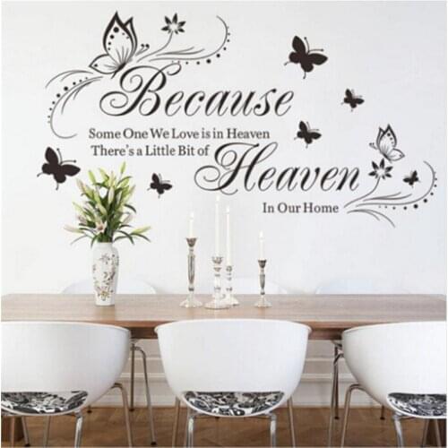 Because Someone We Love Is In Heaven Theres Little Bit Of Heaven In Our Home Vinyl Home Decoration Wall Sticker