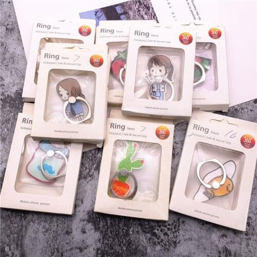20Pcs Finger Ring Phone Holder For iPhone Phone Ring Cartoon Mobile Phone Holder Phone Holder Stand Accessories Clearance