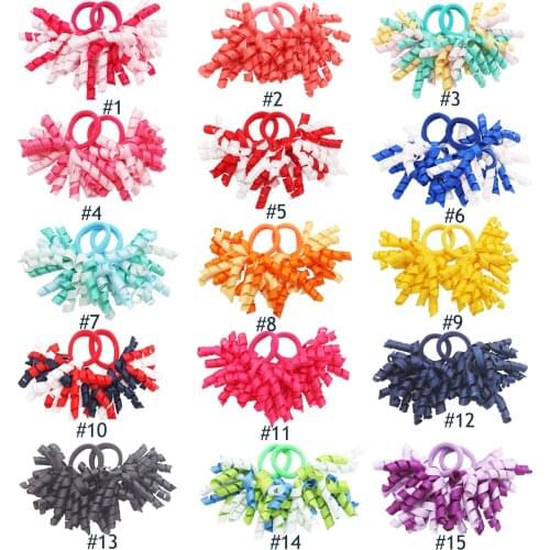30 Pieces Curly Koker Bows Fully Lined Hair Clips for Baby girls Toddlers Festival Gifts hair accessories