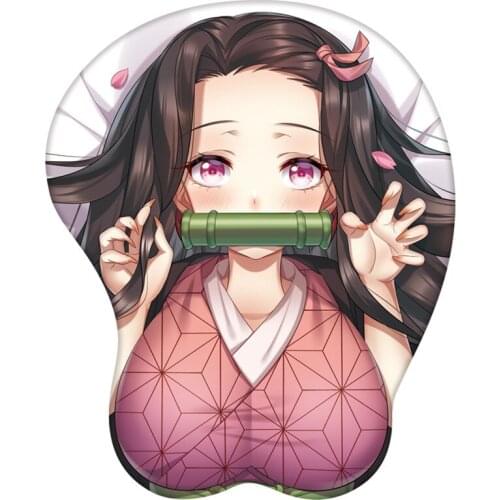 Game Anime Props Demon Killer Computer Office Game 3D Three-dimensional Mouse Pad Wrist Pad Silicone Wrist Pad