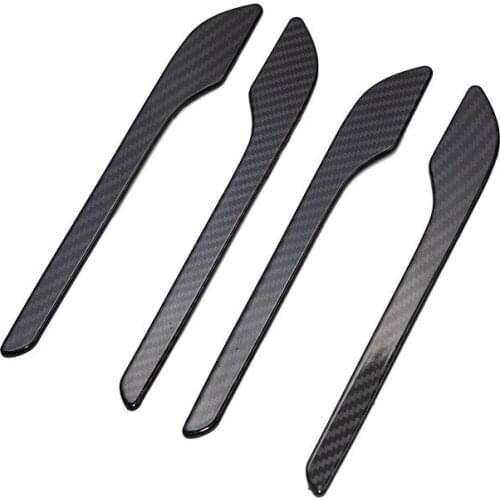 4PCS Car Door Handle Wrap Cover For Tesla Model 3 2021 Accessories Carbon Fiber ABS Protector Sticker Model3 Model Y Three New