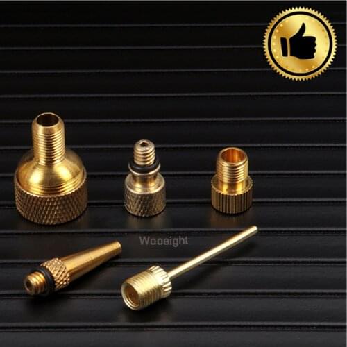5Pcs Car Auto Brass Pipe Inflactor Micro Set Tyre Wheel Tire Barb Tail Valve Clip Clamp Adapter Connector Chuck Pump Valve Clip