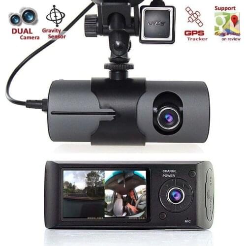 Car Dash Camera X3000 2.7" LCD Vehicle Cam DVR Camera Video Recorder Dash Cam G-Sensor GPS Dual Lens 170 Degree DVR Camera