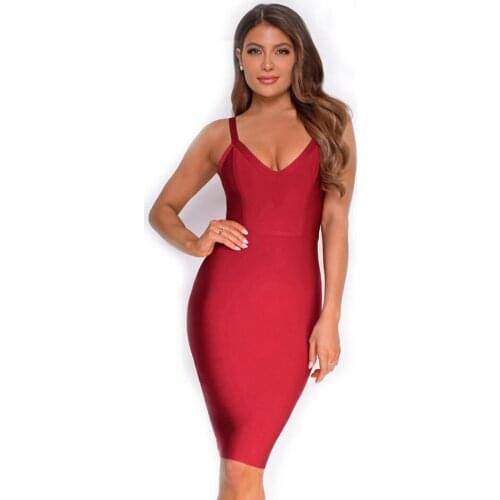 BANDAGE Sexy Backless Bandage Dress Women Vestidos New Arrival Celebrity Party Dress Sexy Wine Red Black Blue Sleeveless Dress
