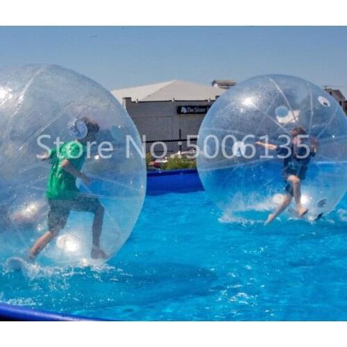Free Shipping High Quality Water Walking Ball Walker See Through Aqua Zorbing Sphere with German Tizip Zip Diameter 2m