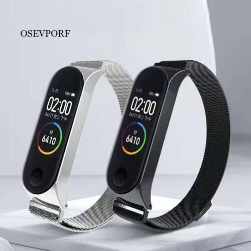 For Xiaomi Mi Band 3 4 Metal Braided Steel Band Smart Watch Bracelet Strap Wristband Braclets Wrist Belts Replacement Hand Bands