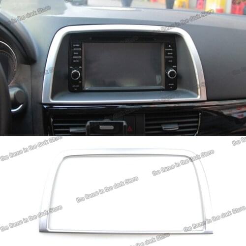 Lsrtw2017 for Mazda Cx-5 Cx5 Ke 2012 2013 2014 2015 2016 Chrome Interior Dashboard Navigation Screen Frame Accessories GPS
