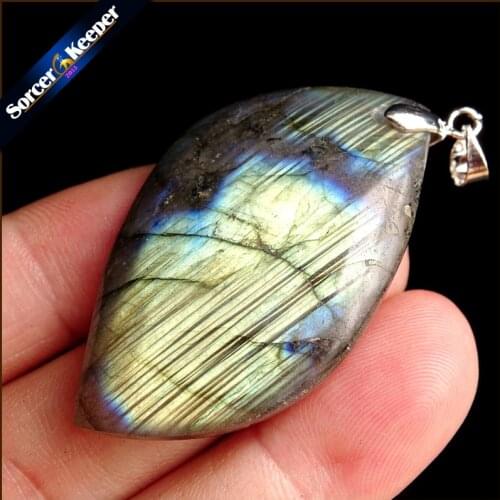 Women & Men Fashion Jewelry Pendants Necklaces With Chain Wholesale Labradorite Moonstone Quartz Stone Colares Femininos AA624