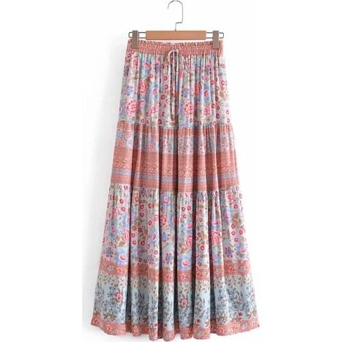 Elegant Floral Maxi Culottes Skirts DLBSQ047
