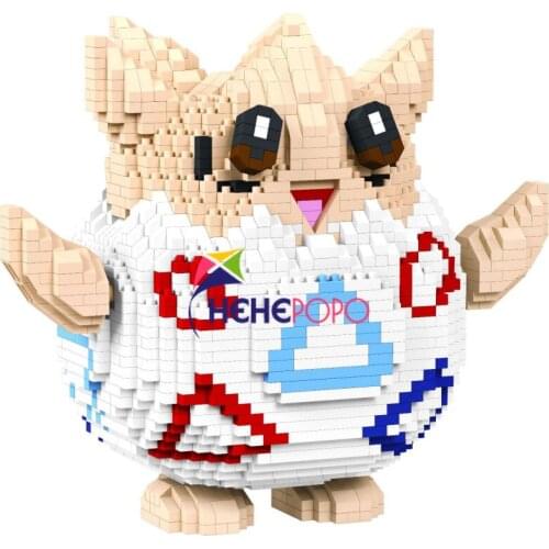 2100pcs+ Cute Koda Duck Building Block Sunglasses Squirtle Psyduck Togepi Banana Micro Diamond Bricks Toys for Kids