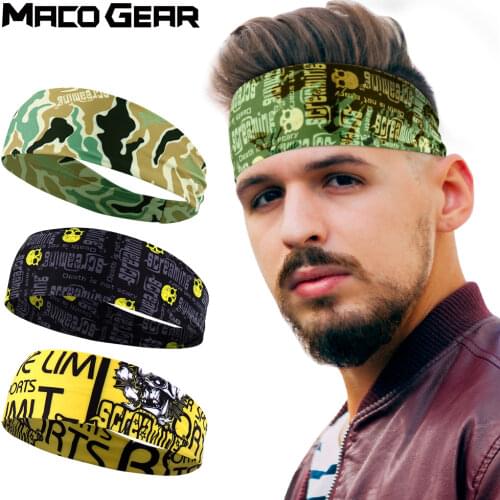 Skull Sports Elastic Bandage Bicycle Sweatband Yoga Gym Fitness Basketball Tennis Badminton Run Volleyball Headwear Men Women