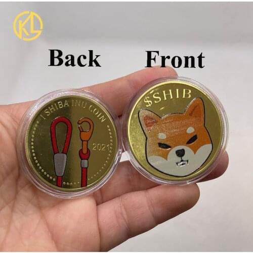 Cool New Dogecoin Killer Shiba Inu Coin (SHIB) CRYPTO Metal Gold Plated Physical Shib Doge Killer Souvenir Commemorative Coins