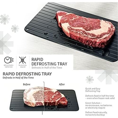Fast Defrosting Tray Thaw Food Meat thawing Fruit Sea Fish Quick Defrosting Plate Board Tray Kitchen Gadget Tool