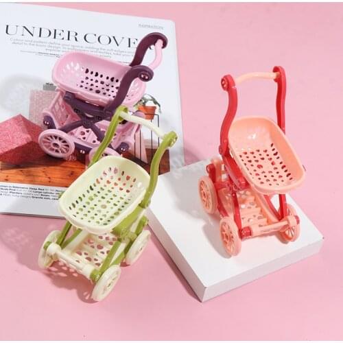 1pcs Mini Shopping Cart Salesman Sample For Kid Pretend Play Toy Dollhouse Decoration
