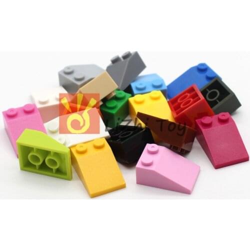 MOC Slope Brick 2*3 3298 DIY Enlighten Block Bricks Compatible with Assembles Particles 100pcs