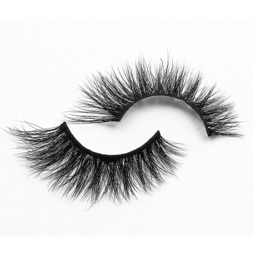 Natural Long 3D Mink Eyelash Real Mink Hair Eyelashes Handmade Crossing Lashes Individual Strip Thick Lash Fake Eyelashes