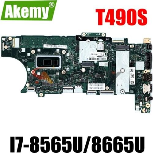 NM-B891 For ThinkPad T490S Laptop motherboard FT491/FX390 NM-B891 With I7-8565U/8665U 16GB RAM Original 100% Fully Tested