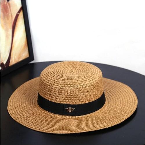 2020 new fashion straw hat outdoor leisure sun hat summer beach hat ladies wild hats Straw hat for women