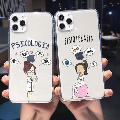 Social services psychology Doctors Nurse Teacher Soft silicone Phone Case Cover For iPhone 11 12 Pro Max 6S 6 7 8 Plus XS Max XR