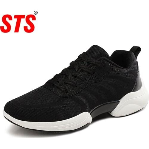 STS Women Shoes New Fashion European Style Black Shoes Flats Round Toe Black Lace-up Lady Mesh Shoes Platform Patent Mesh Shoes