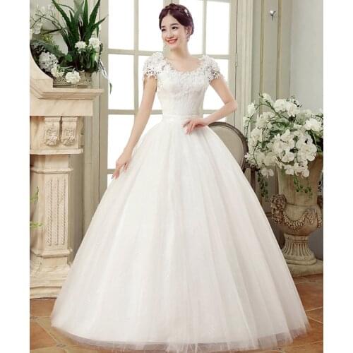 New Plus Size Wedding Dress Bridal Ball Gowns Lace Up Wedding Dresses Princess Flower Dress