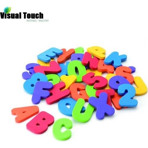 Visual Touch 36PCS Set Alphanumeric Letter Bath bathroom Puzzle Kids Baby Toys Education Fun ABCD 12345678 EVA Baby shower gift