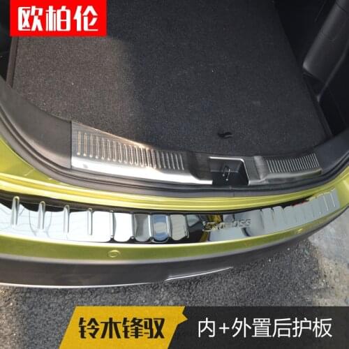 High quality stainless steel rear windowsill panel,Rear bumper Protector Sill For Suzuki SX4 S-Cross S Cross 2014-2018