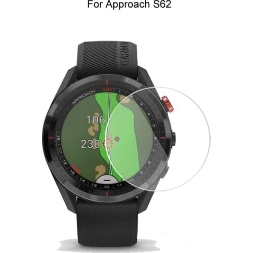 For Garmin Approach S62 Smart Watch Screen Protector Protective Tempered Glass Film Explosion-proof