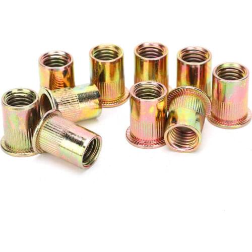 100Pcs M12 Color Plated Zinc Carbon Steel Rivet Nut Set
