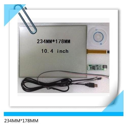 234*178 New 10.4 inch USB interface 4 line control card resistance touch screen 234mm*178mm LCD panel